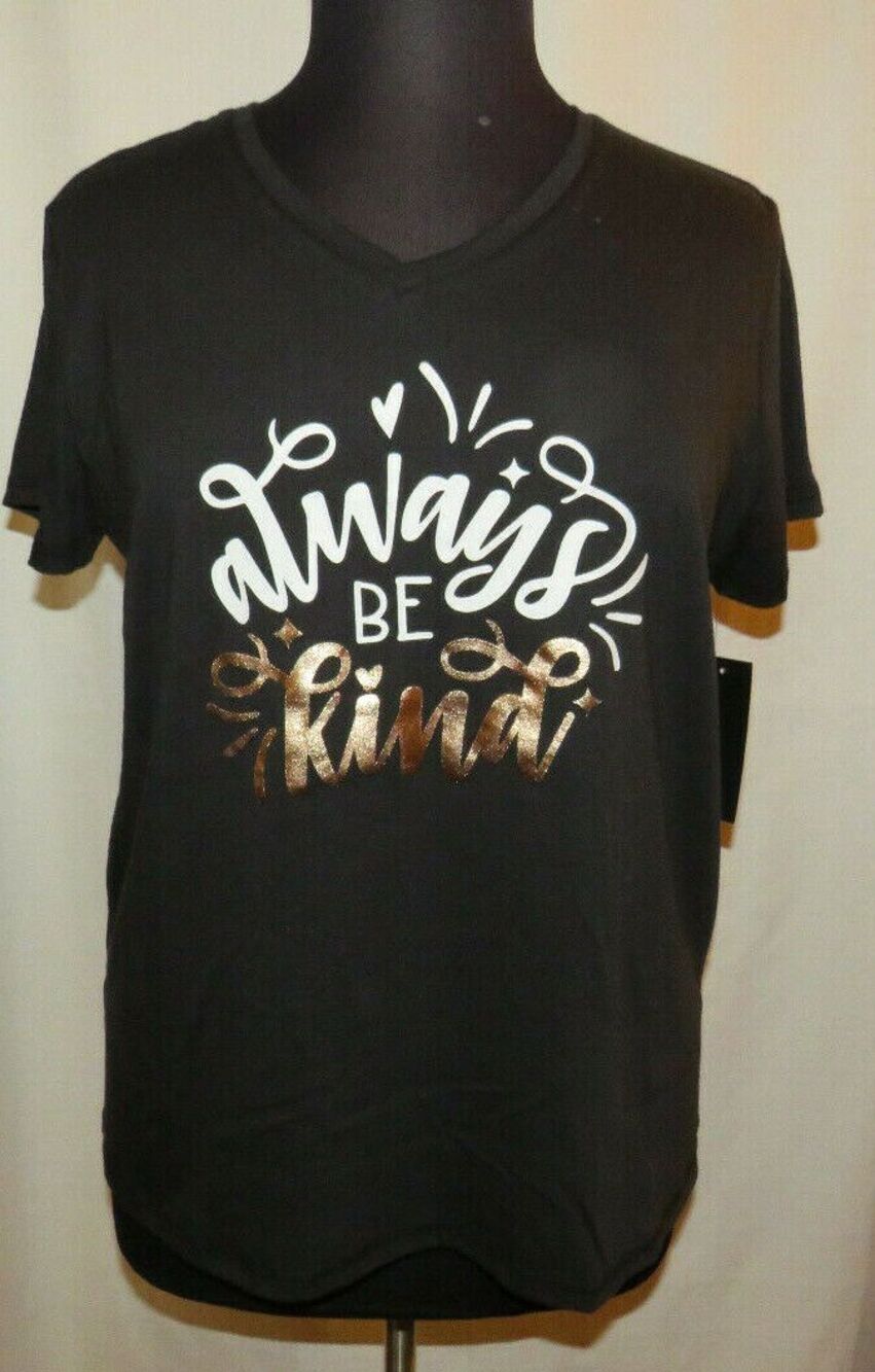 LegEnd Black Slim Fit Always Be Kind T_Shirt Plus 3X